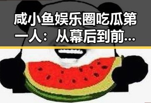 咸小鱼娱乐圈吃瓜第一人：从幕后到前线的变迁与行为逻辑