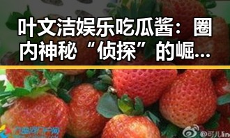 叶文洁娱乐吃瓜酱：圈内神秘“侦探”的崛起之路，背后隐藏了什么？